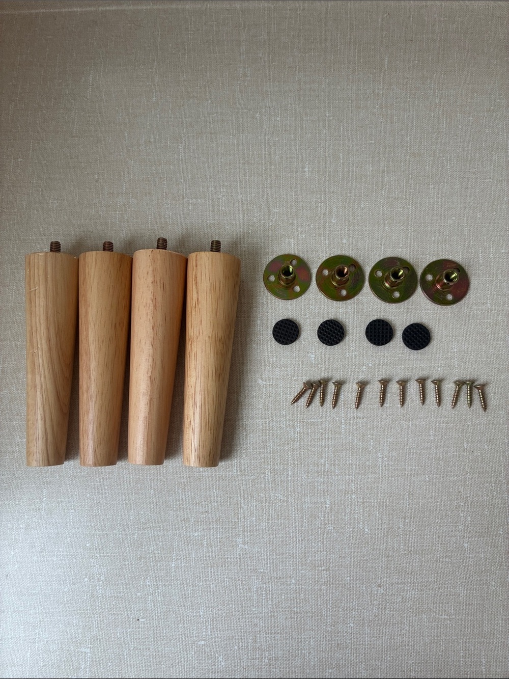 🌷3 for $25🌷Temu, US OS, Complete 4 Wooden Sofa Leg Kit